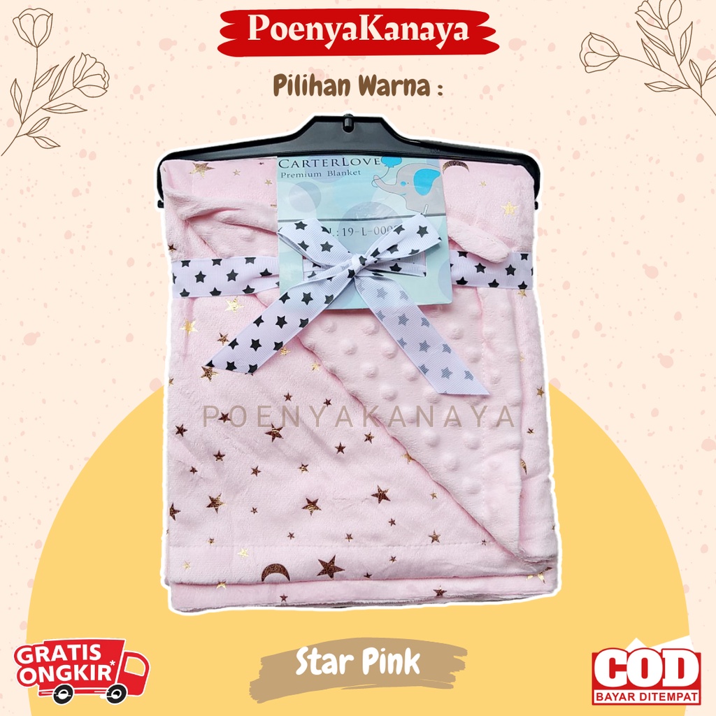 Selimut Bayi JUMBO CARTER'S Fleece Minky Dot Bubble KARAKTER AK33