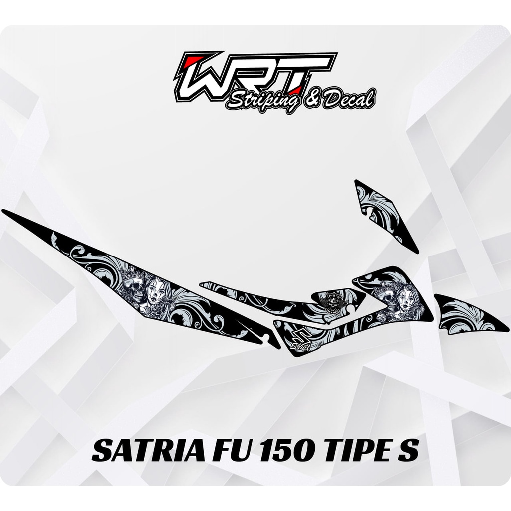 Striping Satria FU Tipe S-Stiker Decal Satria FU 150 Tipe S Skull