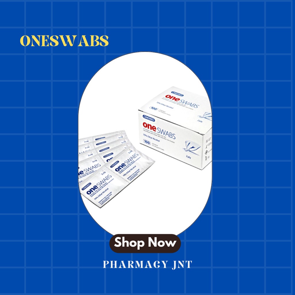 ONESWABS ONEMED ALKOHOL SWAB 1 BOX / ANTISEPTIK / STERILISASI ALKES / TISU ALKOHOL