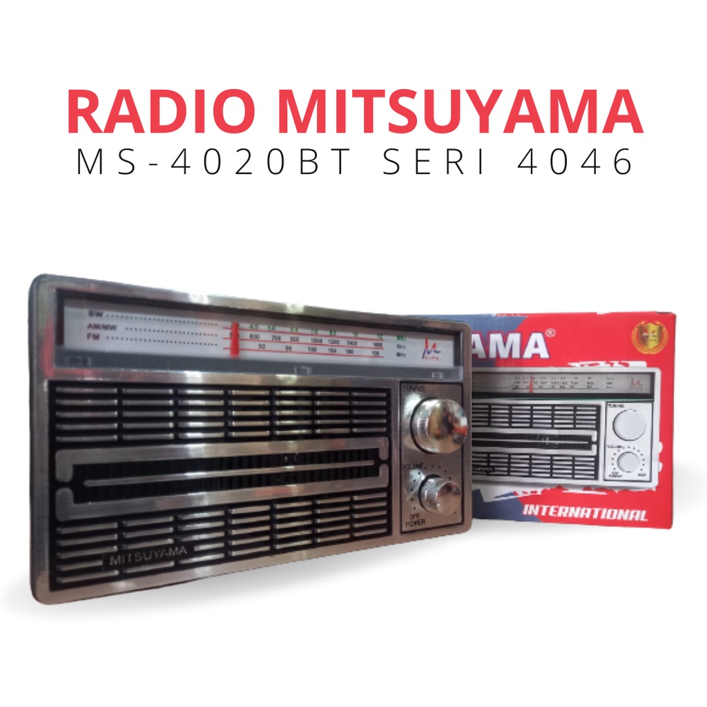 RADIO MITSUYAMA MS 4046 FM AM SW PORTABLE RADIO AC DC