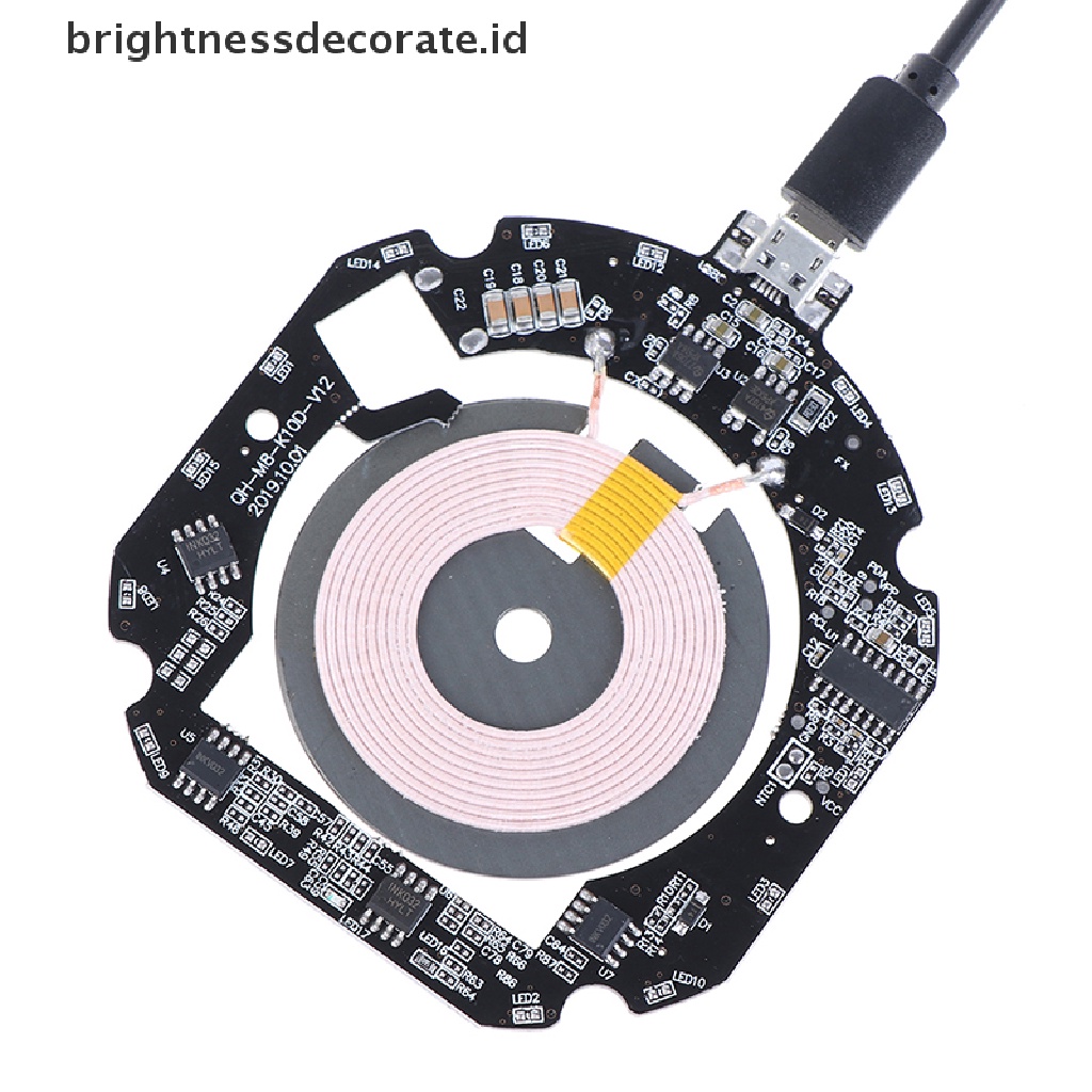 [Birth] 10w/15w QI Fast Wireless Charger PCBA Modul Papan Sirkuit Transmitter+Coil [ID]