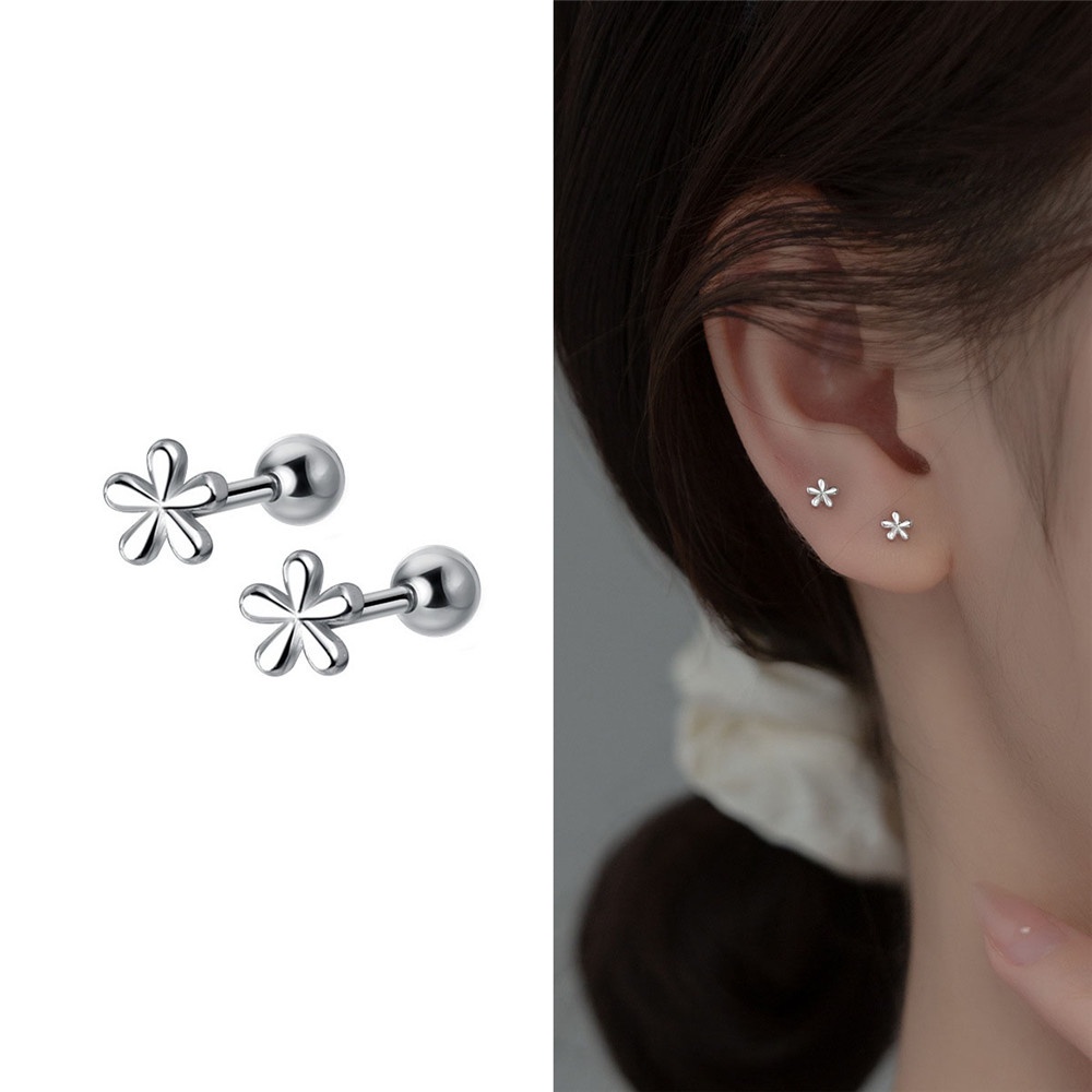 [COD Tangding] Indah Sederhana Anting Bunga Wanita Gadis Lucu Studs Earring Perhiasan Aksesoris