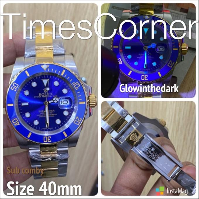 Rolex submariner Automatic Date gold blue 40mm fullset box