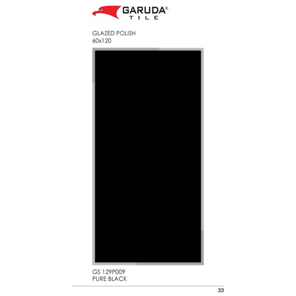 Granite lantai 60x120 Pureblack / glossy/ Garuda tile