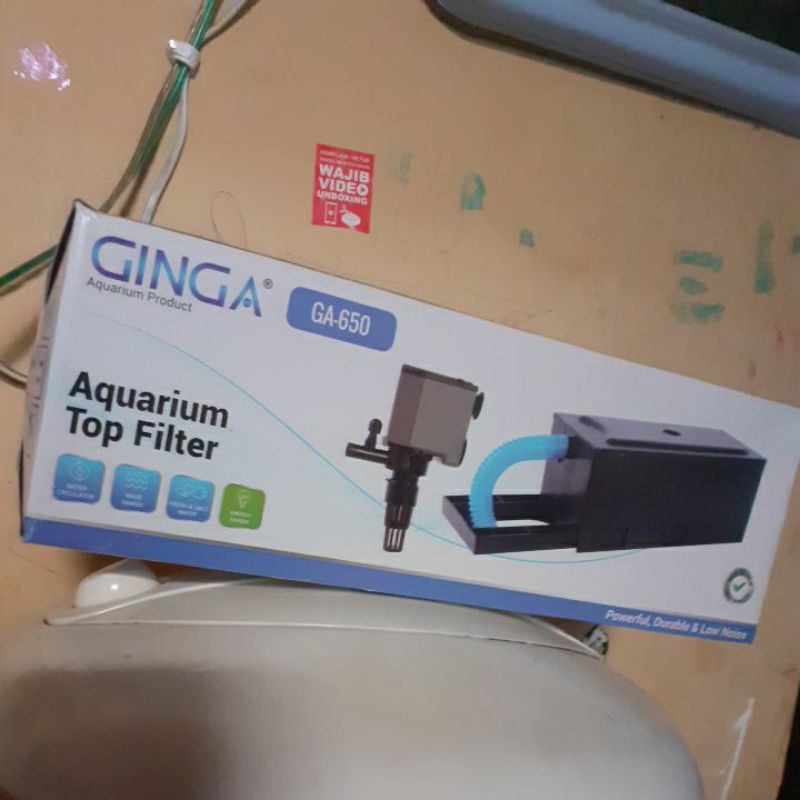 mesin top filter bok aquarium lengkap 650/bok filter lengkp 650 recent,gingga.