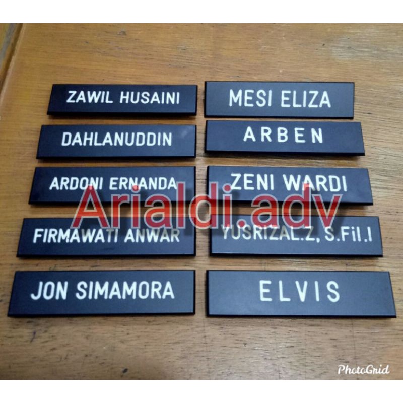 

papan nama grafir hitam doff full -PENITY