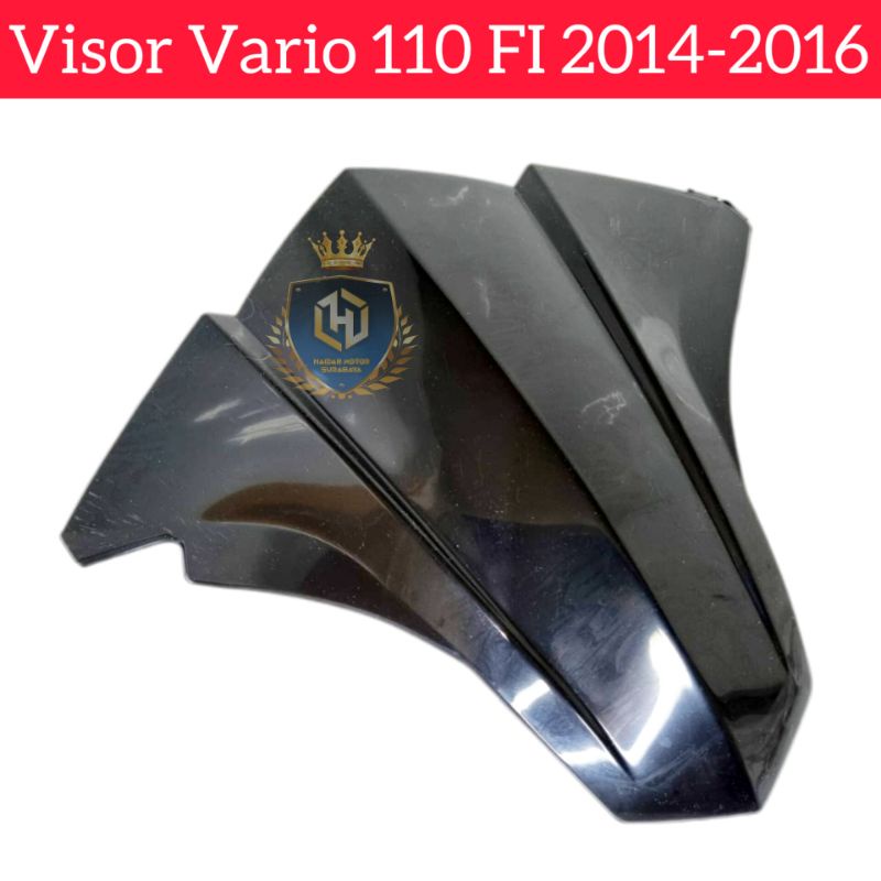 Visor variasi Honda Vario 110 FI LED 2014-2016 hitam polos Windshield variasi Vario 110 led hitam