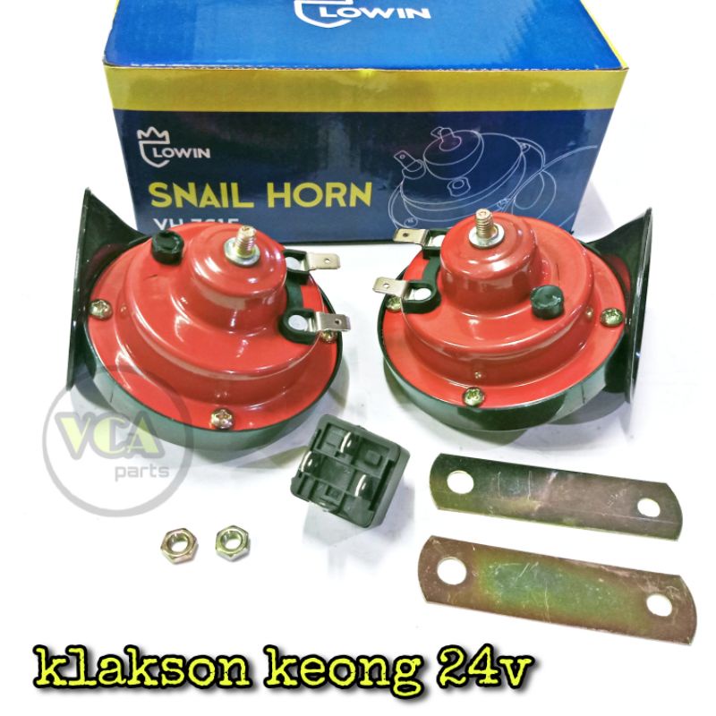 KLAKSON KEONG 24V MERK LOWIN 1SET (2pcs).