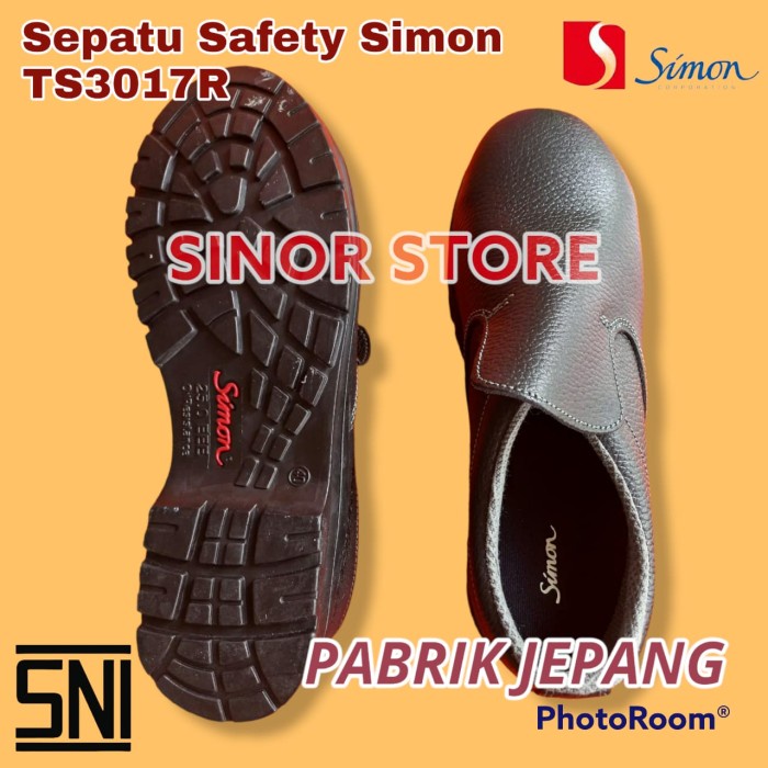 Safety Sepatu Safety Simon Ts3017R Steel Toe Cap Safety Shoes Kualitas Jepang
