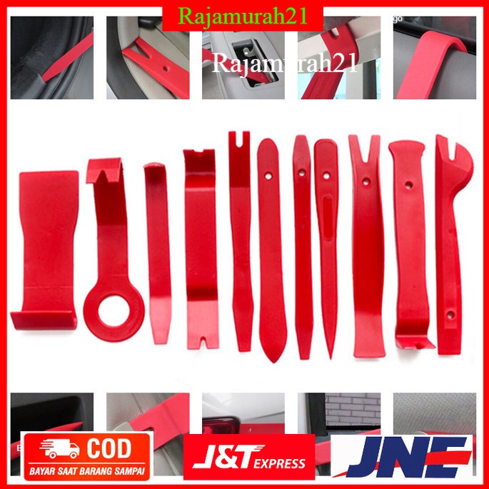 URIJIK Alat Cungkil Dasboard Interior Mobil 11 in 1 - G18 - Red - 7RRS70RE