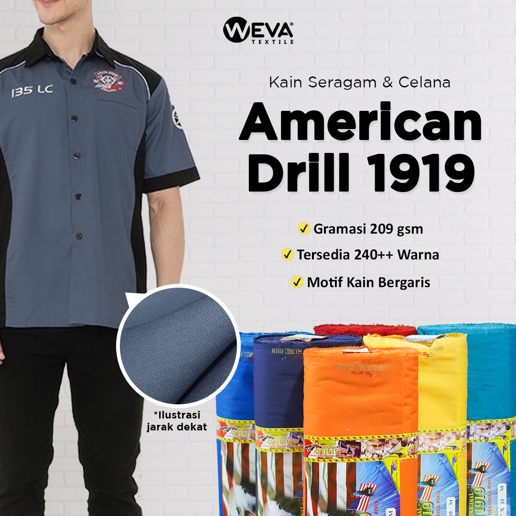 Bahan Kain American Drill - Kain Kemeja Seragam Amerika 1919