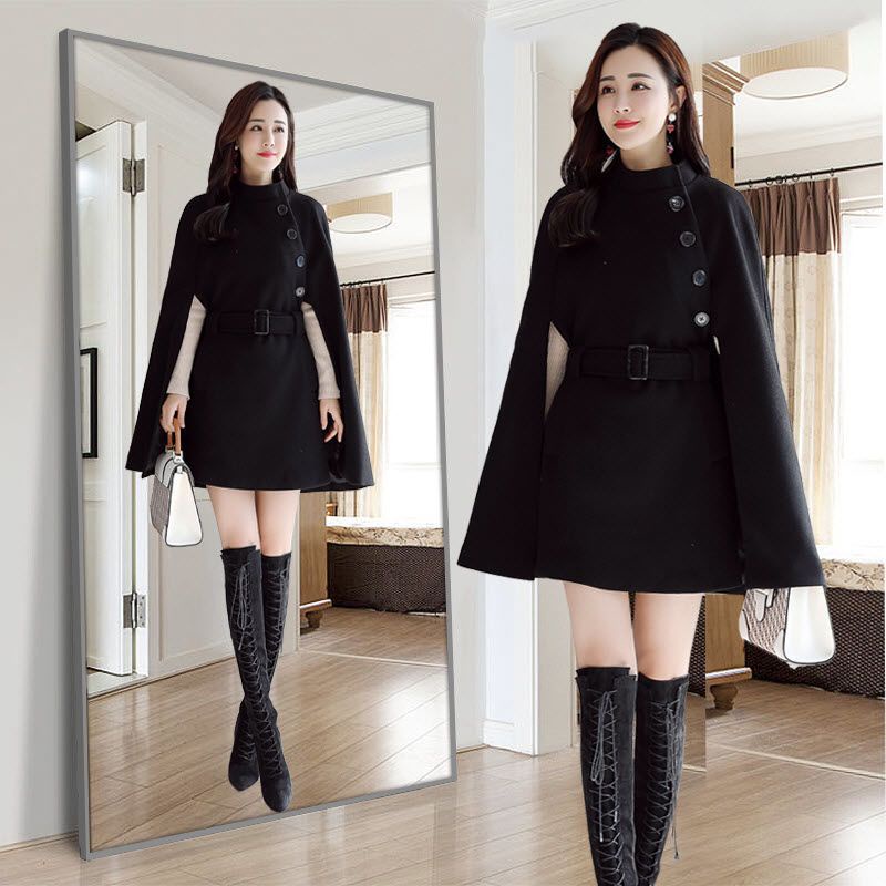 COAT CAPE WOOL WANITA KOREA