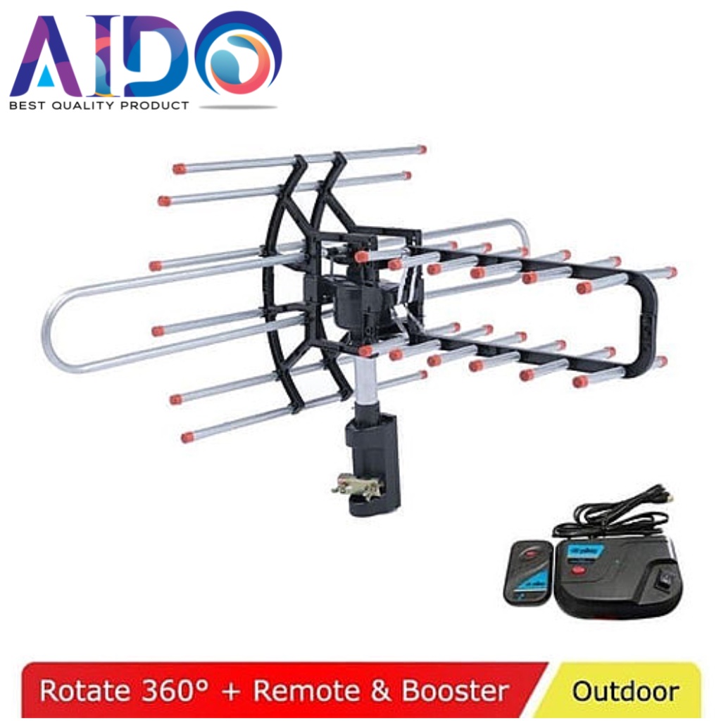 Antena TV digital Outdoor / Luar + Remote + Booster TV Q 950