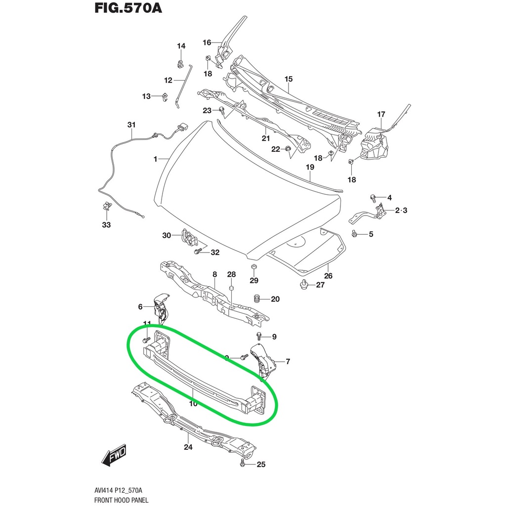 Crossmember Front Depan Tengah Suzuki Ertiga ASLI SGP!