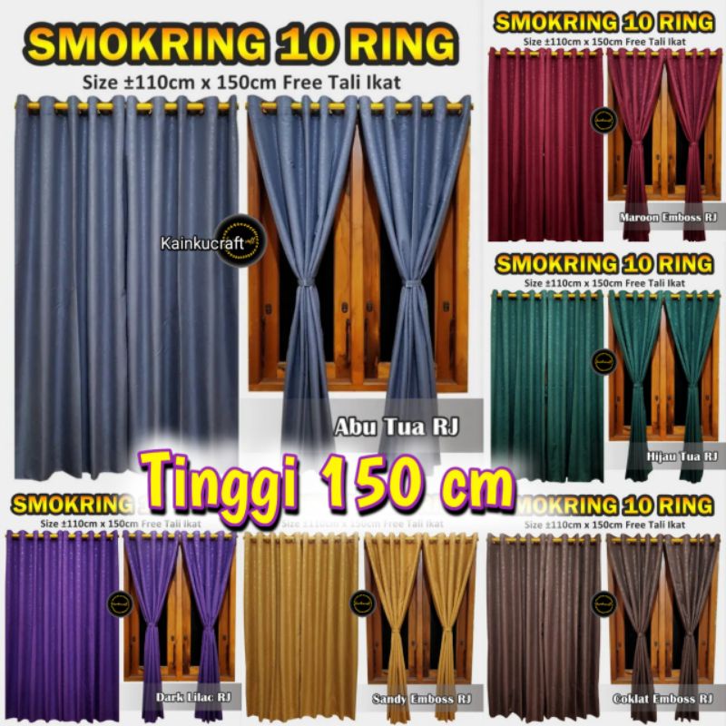 GORDEN EMBOS HORDENG POLOS TIRAI JENDELA UK T 150 x L 115 MODEL SMOKERING MINIMALIS