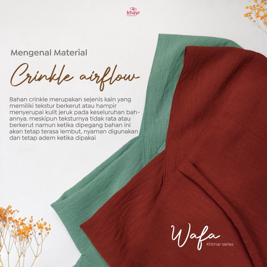 KHAYR MOSWEAR KHIMAR WAFA PENUTUP DAGU ANTI KUSUT | KHIMAR INSTAN SYARI