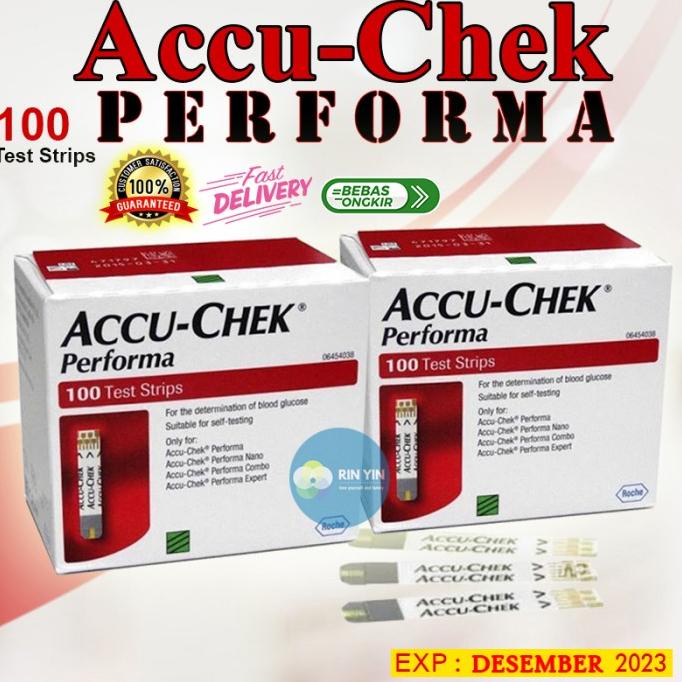Promo ACCU CHECK STRIP PERFORMA /GLUCOSE STICK /STIK GULA DARAH 100 STRIP