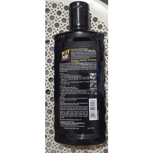 KIT Black Magic Tire Gel Hitam Semir Pengkilap Ban Motor Mobil Botol 270ML