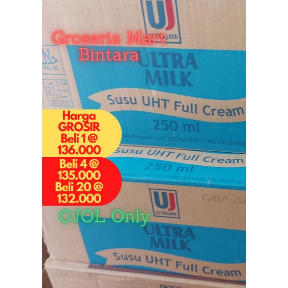 

*Bintara* Susu Ultra UHT Full Cream 250ml x 24 (1 Dus) - Bekasi