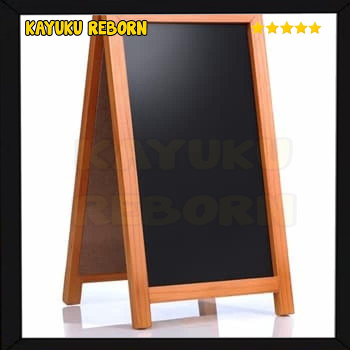 

Blackboard papan tulis double stand size 80X50cm Lods