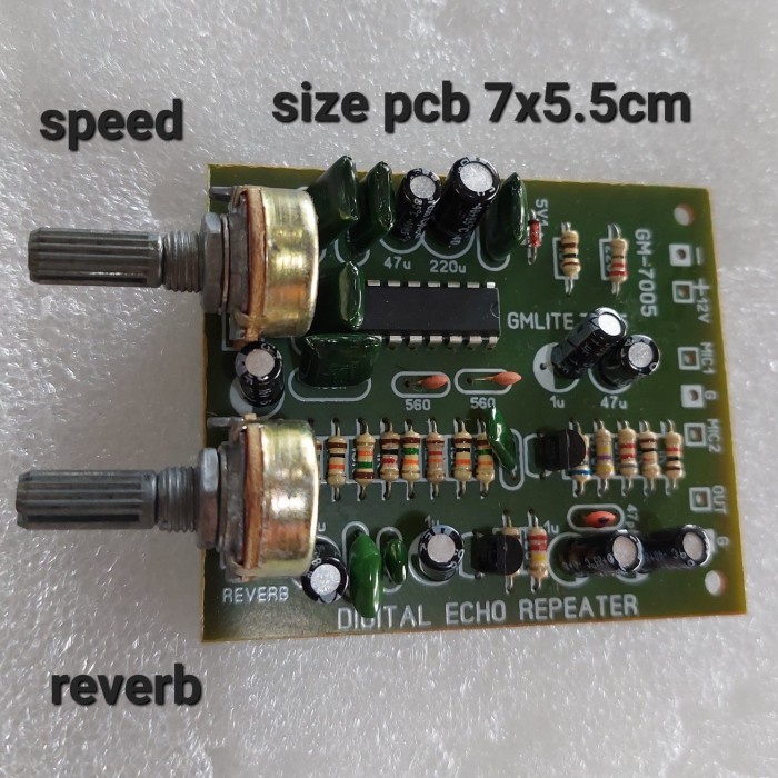 digital mic echo refeater 2 pot potensio 810 820 2 tr + speed reverb ADL27