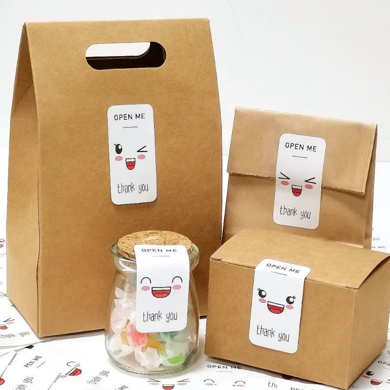 

DY PACK STICKER OPEN ME SMILE EMOTICON THANK YOU (4 PCS) SC-06