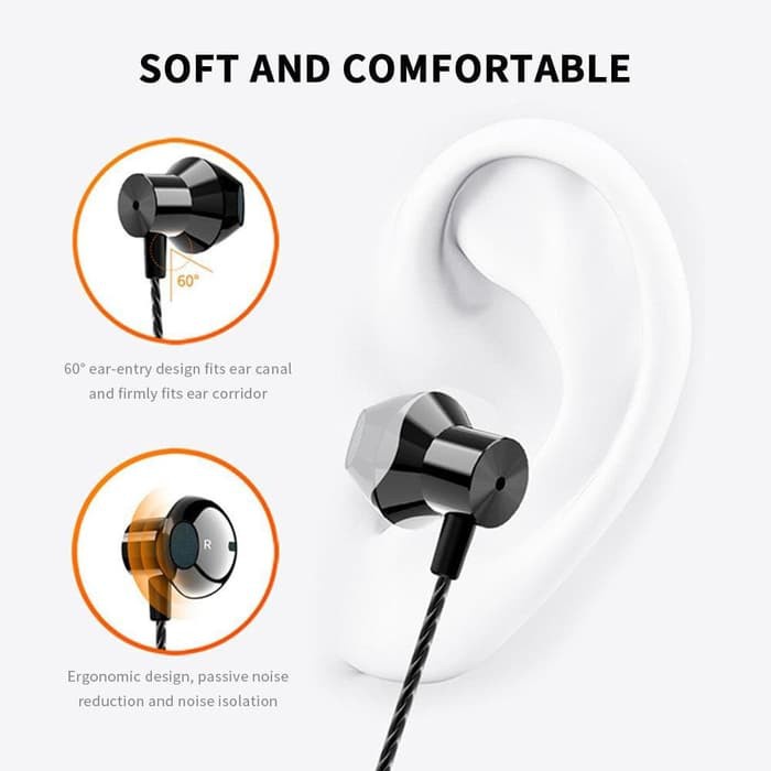 Bass Ear pod Style F12 Stereo Earphone Half In Ear Headset With Mic