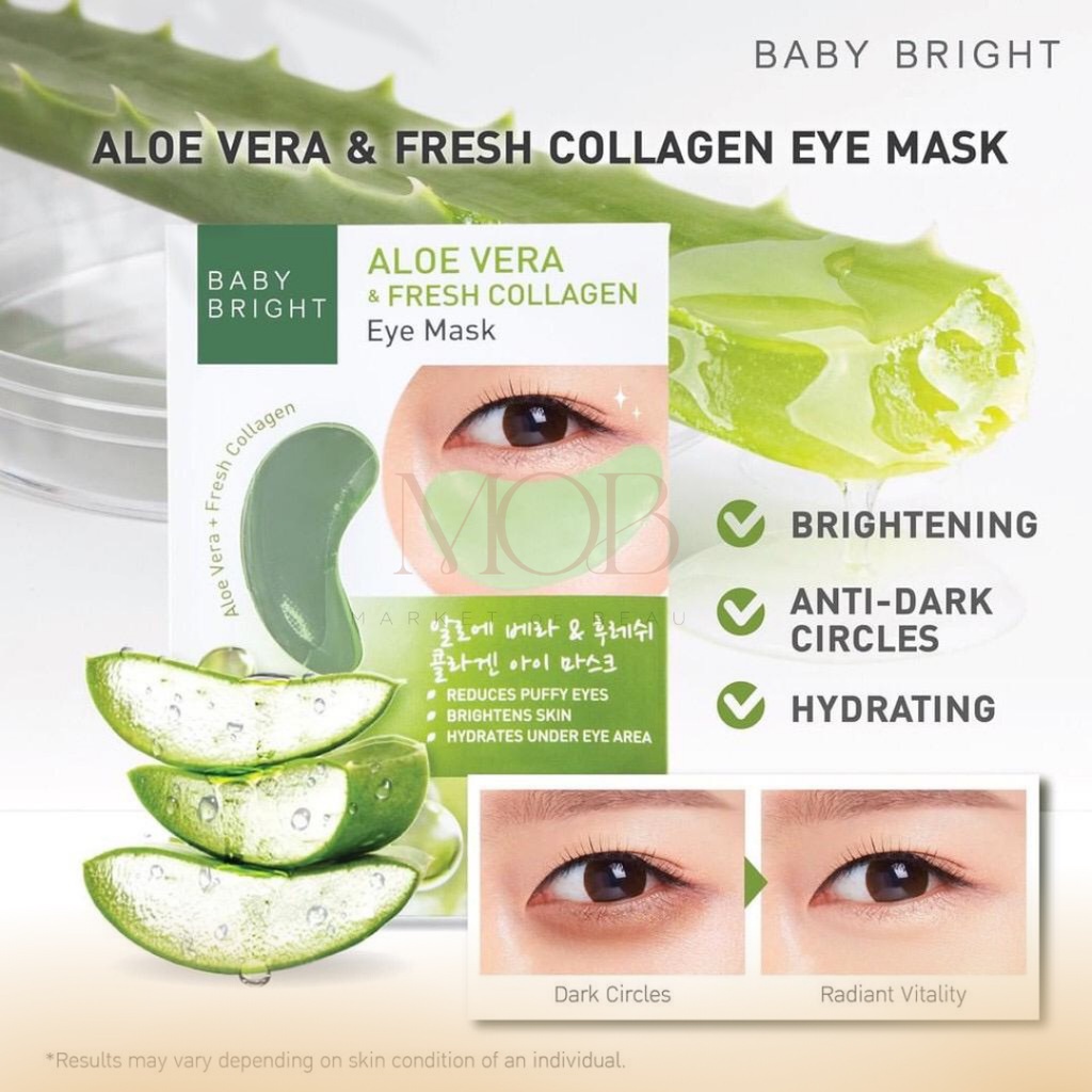 BABY BRIGHT Eye Mask Tomato &amp; Gluta Bright ,Aloe Vera &amp; Fresh Collagen, Masker Mata