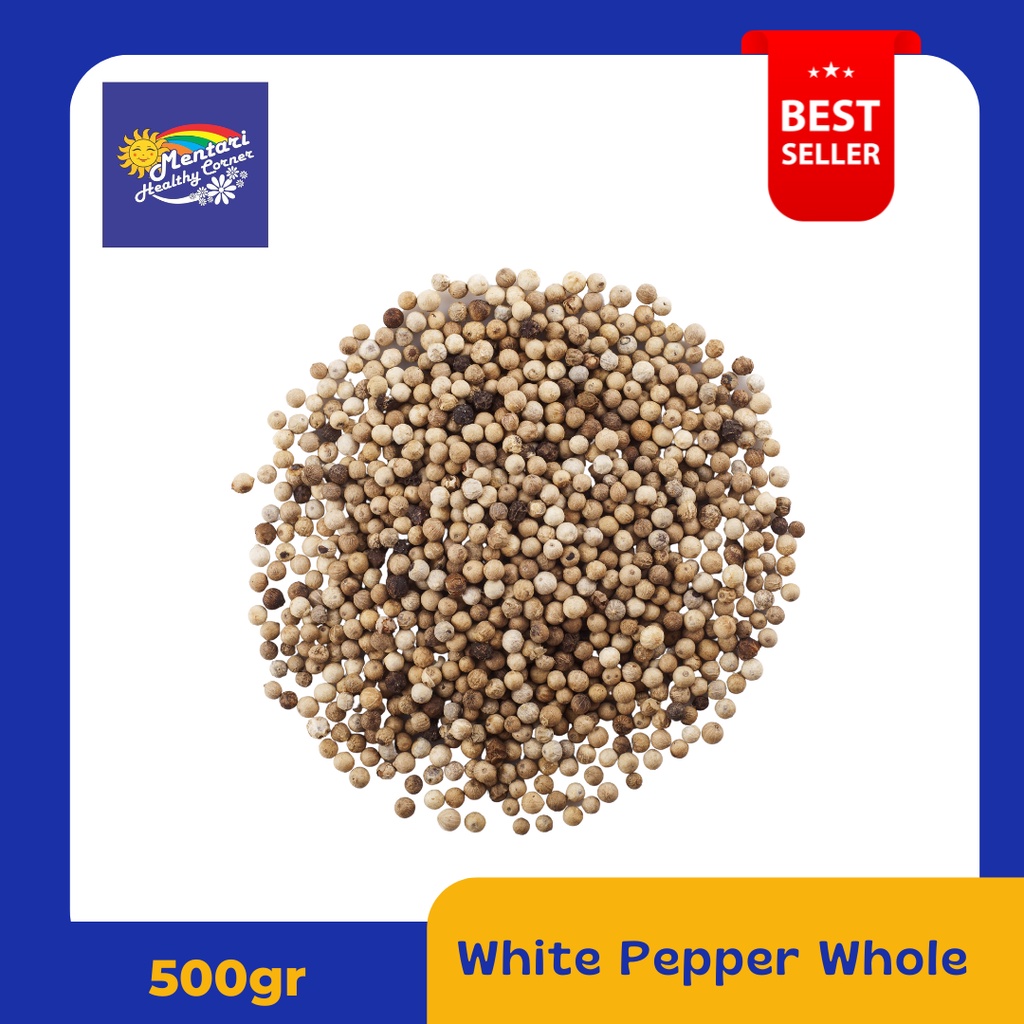 Lada Putih Utuh Bangka 500gr / White Pepper Whole 500gr