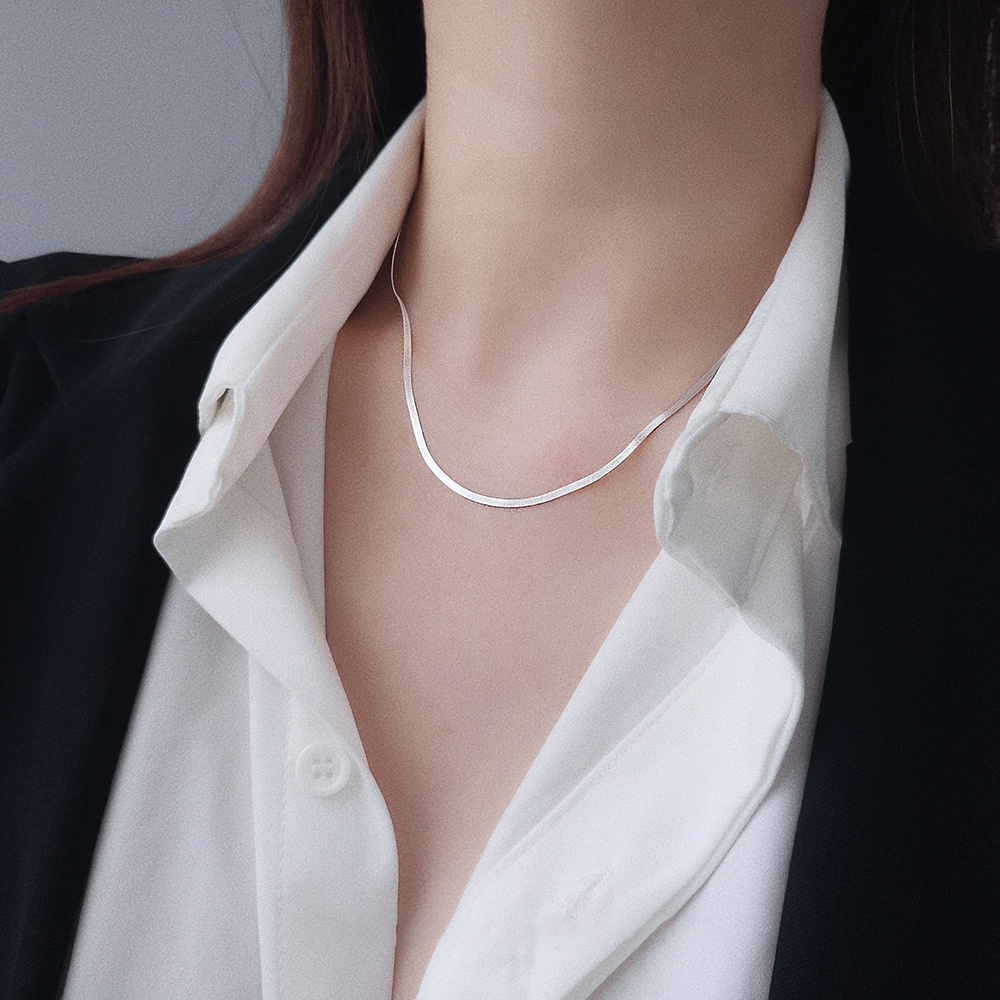 Kalung Choker Bahan Titanium Steel Gaya Korea Untuk Unisex