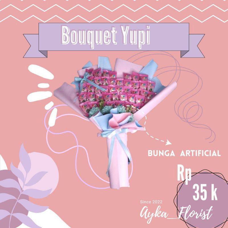 

Bouquet Snack Yupi || Hadiah Ulang Tahun/Anniversary || Buket Yupi Love