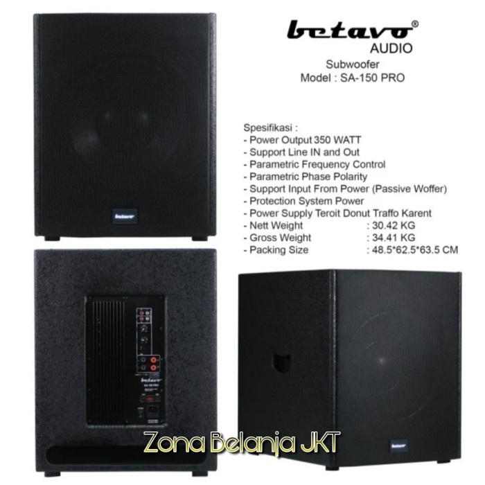 SUBWOOFER AKTIF 15 INCH BETAVO SA-15 PRO PROFESSIONAL AUDIO SPEAKER