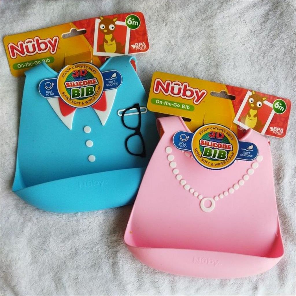 NUBY 128805 On The Go Bib  Celemek Bayi