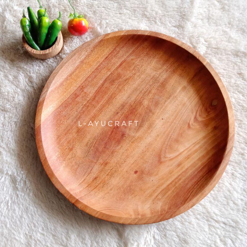 L-Ayucraft Cobek Kayu Mahoni 30cm (Cobek Saja)