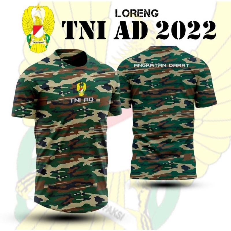 Kaos olahraga Loreng TNI AD Terbaru Kaos Olahraga Dri-fit Loreng TNI AD Tahun 2022 Kaos olahraga Lar