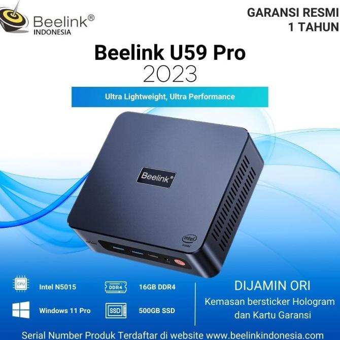 Beelink U59 Pro 16/500GB SSD Intel Jasperlake N5105 4K Windows 11 Pro