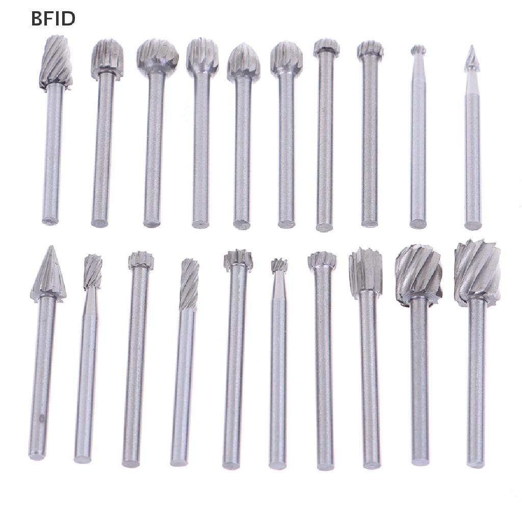 [BFID] 20pcs Tungsten Carbide Rotary Point Burr Die Grinder Shank Set 3 * 40mm [ID]