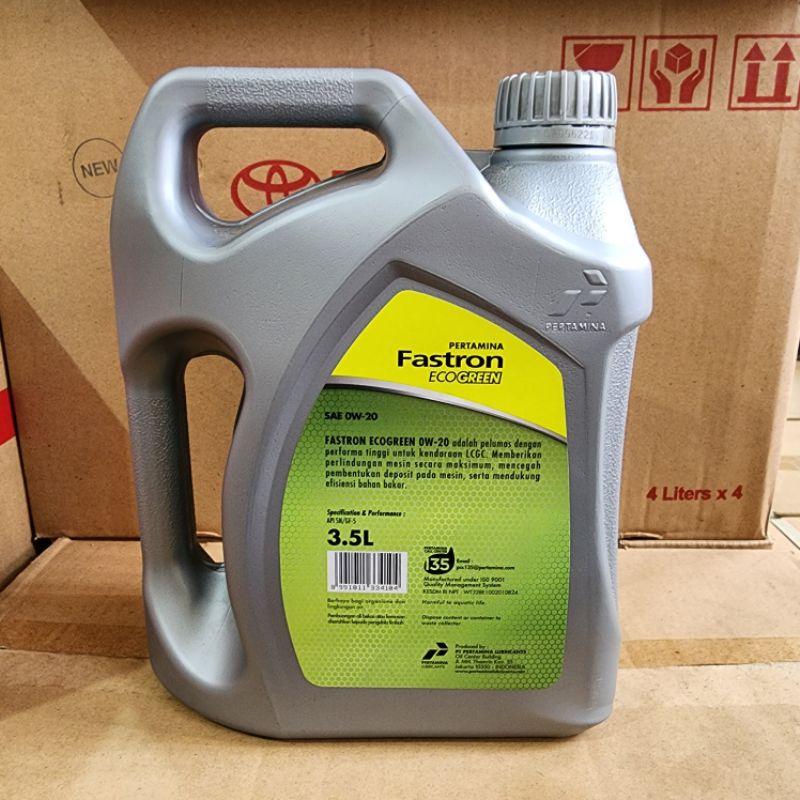 OLI PERTAMINA FASTRON ECO GREEN SAE 0W-20 - 3,5 Liter | OLI LCGC