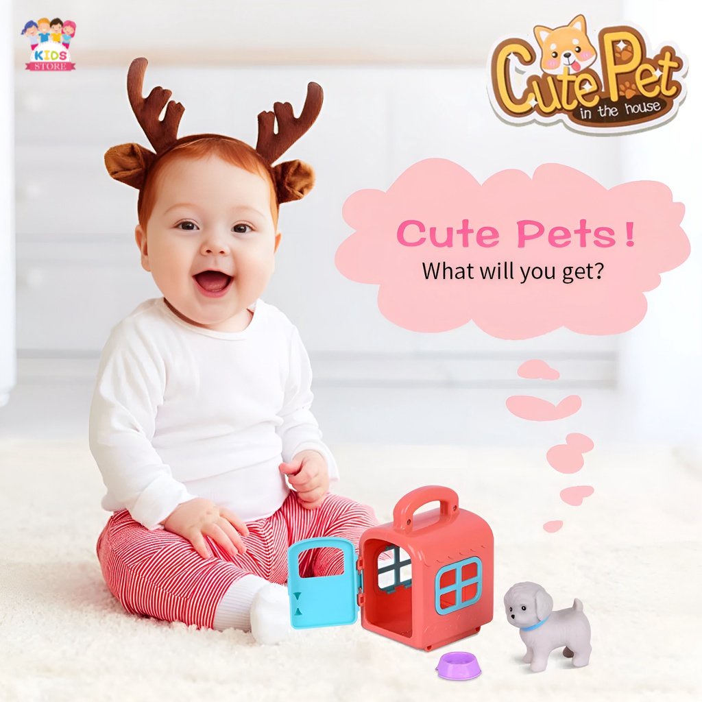 Cute Pet In The House | Miniatur Hewan Mainan Merawat Hewan | Mainan Anak Cewe 2-3-4-5-6 Tahun | Kado Ulang Tahun Anak Cewek