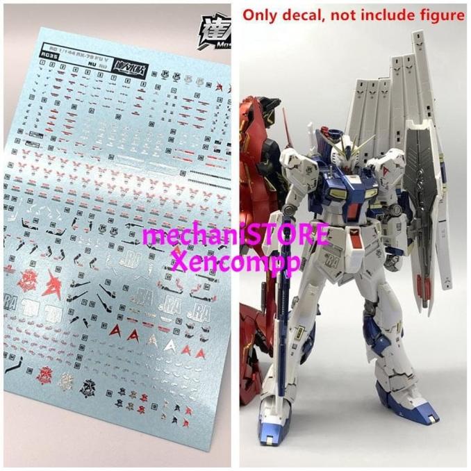 Water Decal Rg Nu Gundam Bronzing Rg35 Rg93 Nu Gundam Dl Model