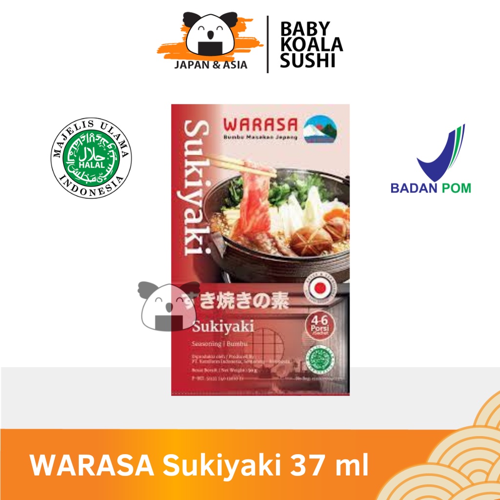 WARASA Bumbu Sukiyaki Instan 37 ml Halal │ Kuah Sukiyaki Ala Jepang Praktis