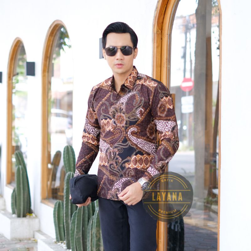 Kemeja Batik Motif Kaki Gurita Slimfit Premium Lapis Puring Erro