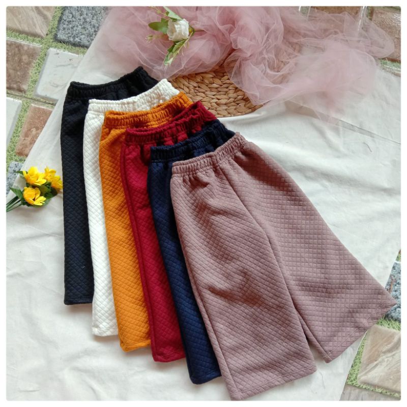 Kulot Anak Isabel Kulot Bahan Diamond Knit 1-5 tahun Celana Kulot Anak Knit