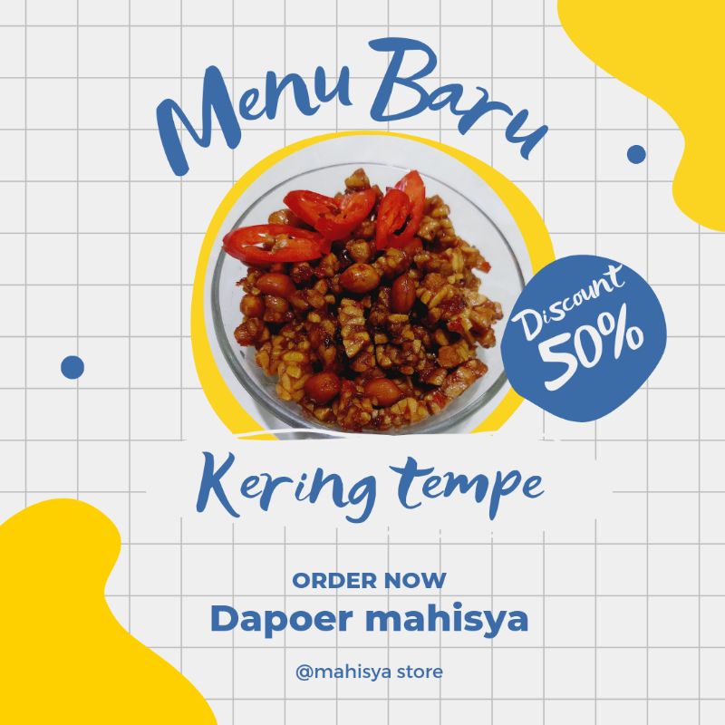 

Tempe orek balado 200 gram/Tempe kering/ Kering tempe pouch