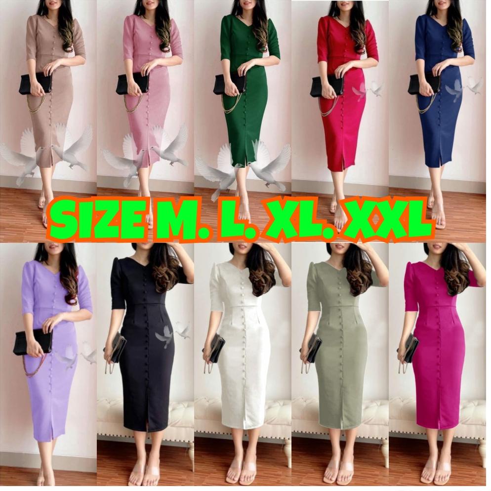 Mini dress Korea / DRESS SCUBA HANY DAHAYU / DRESS BODYCON SCUBA PREMIUM JUMBO / dress SIMPLE CASUAL