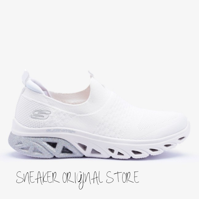 Terbaru Sepatu Sneakers Wanita Skechers Glide Step Daily Spark White Original - 36 T2O3
