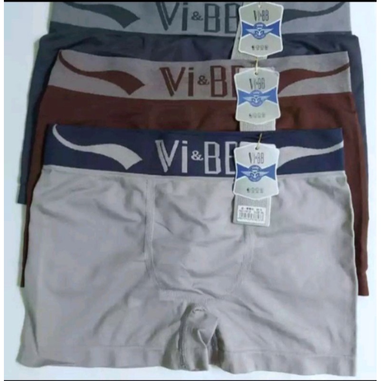 3PCS CELANA DALAM PRIA BOXER Vi&BB ORIGINAL