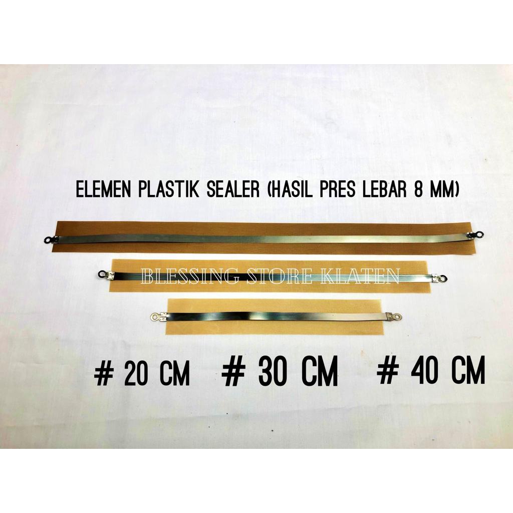 ELEMEN IMPULSE SEALER / PRESS PLASTIK LEBAR 8 mm / ELEMENT PLASTIK PRESS