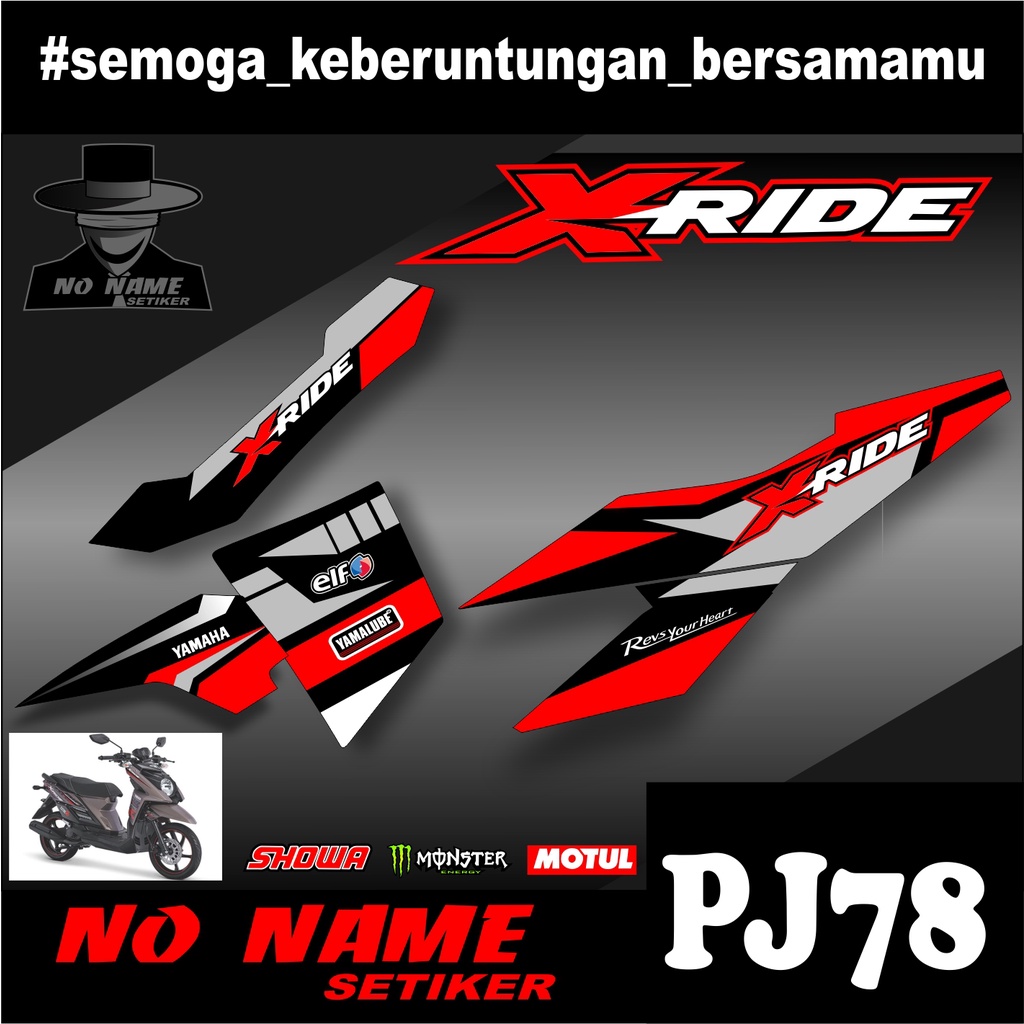 Striping X Ride(pj78)2013 2014 2015 2016 2017 2018 2019 stiker stricker setiker