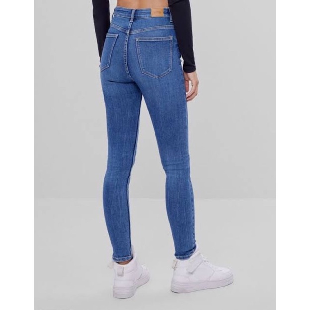 Bershak* high waist super skinny denim jeans